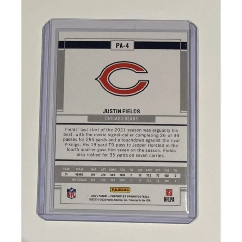 2021 Panini Chronicles Football Justin Fields RC #PA-4  Pittsburgh Steelers